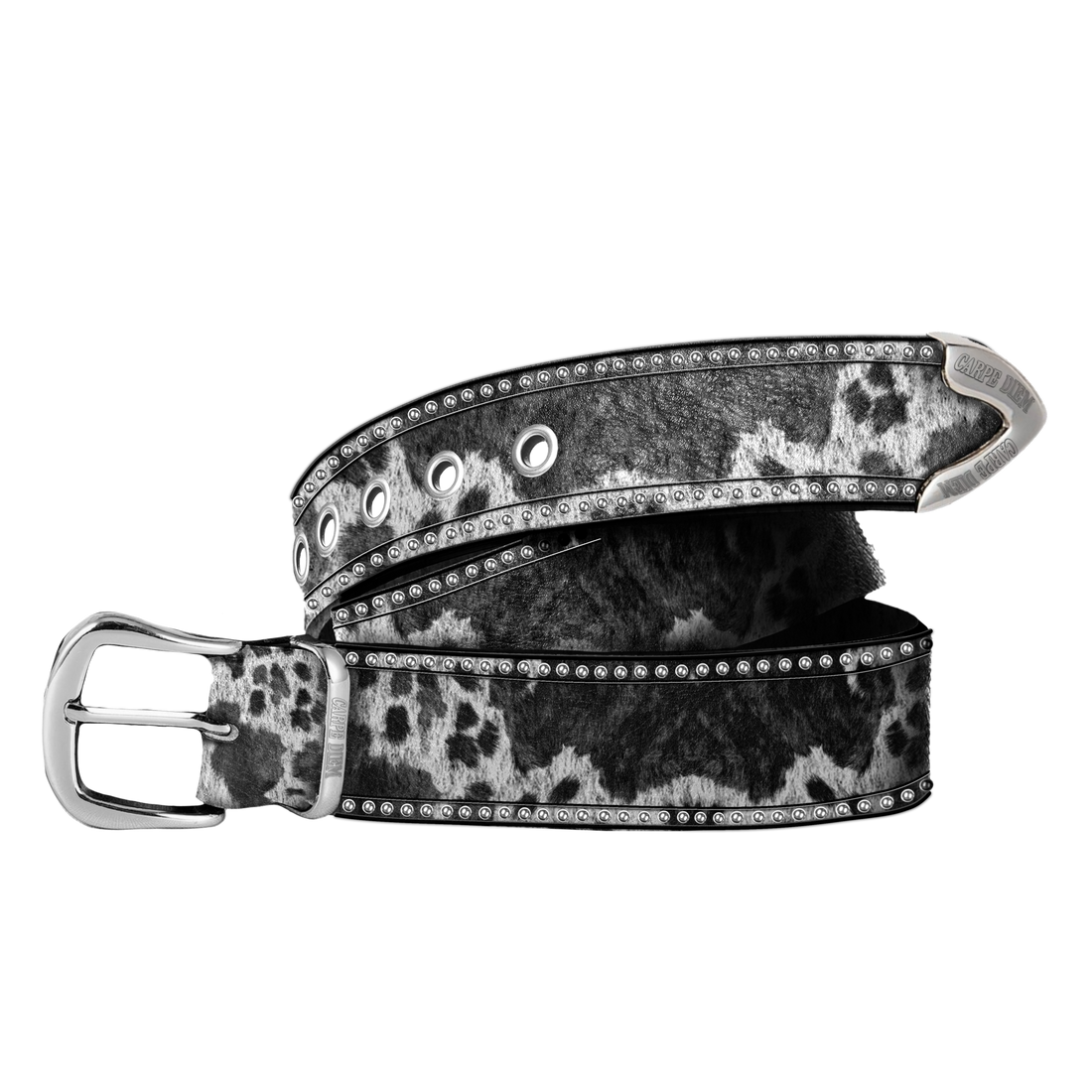 Cow Print Pony Hair Belt