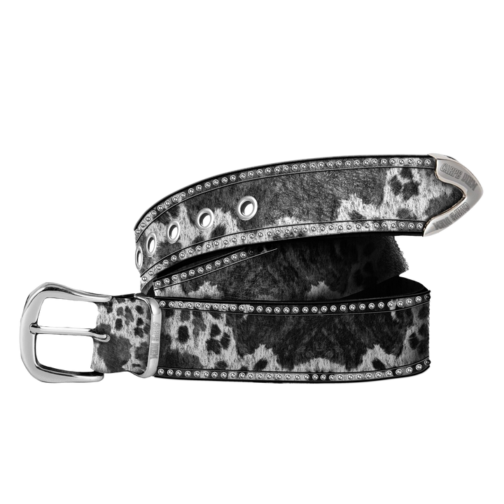 Cow Print Pony Hair Belt
