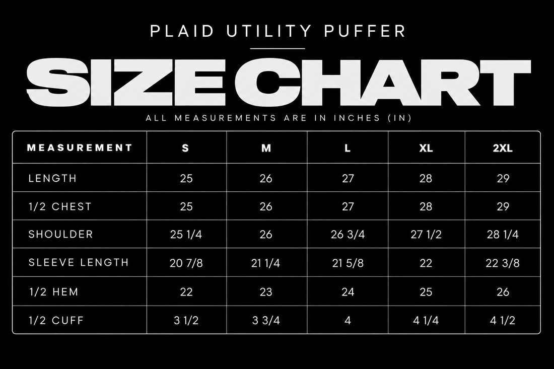 PLAID UTILITY PUFFER (SHIPS OUT 10/26)