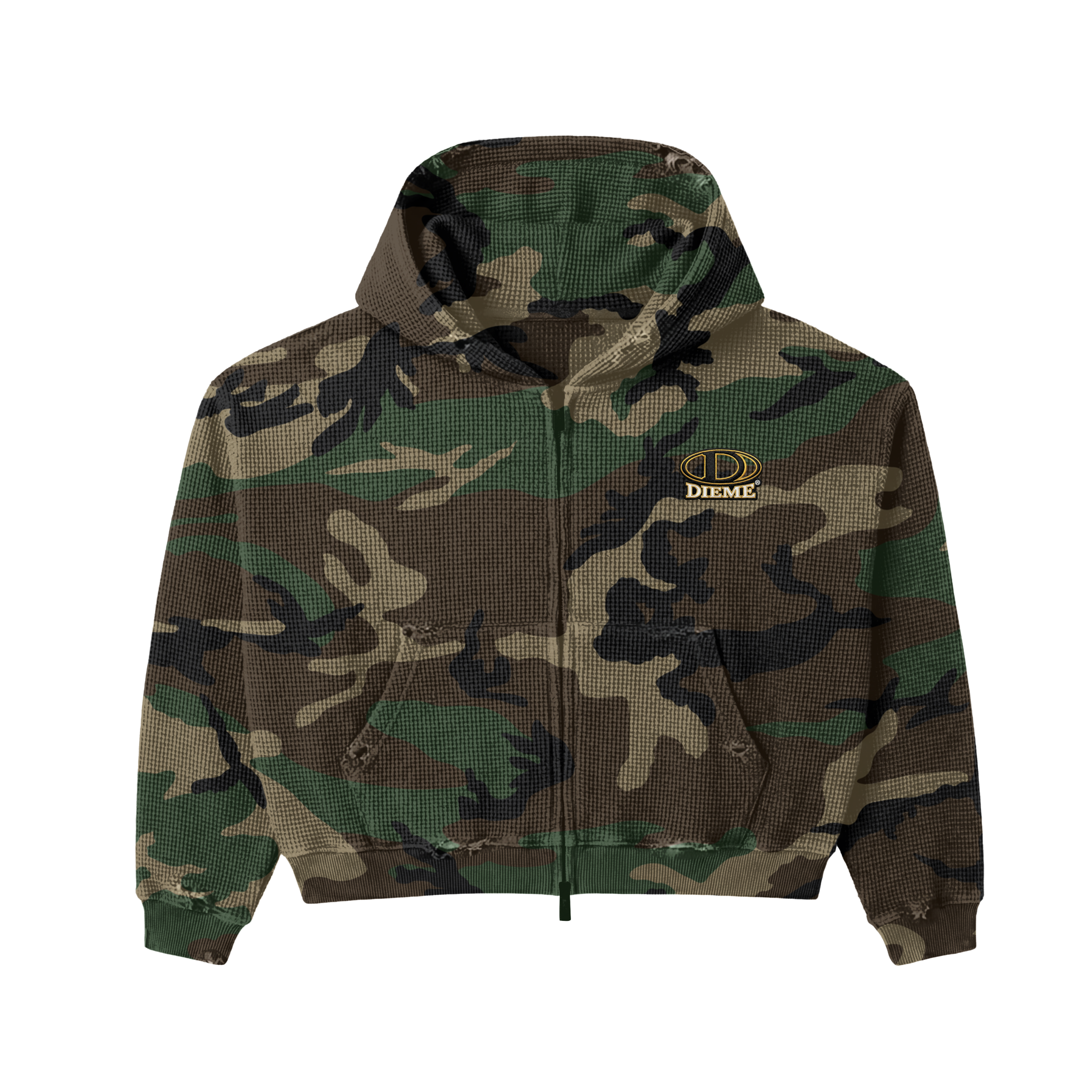 CAMO WAFFLE ZIP UP