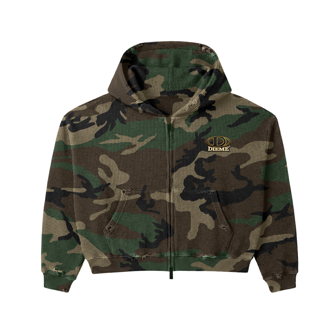 CAMO WAFFLE ZIP UP