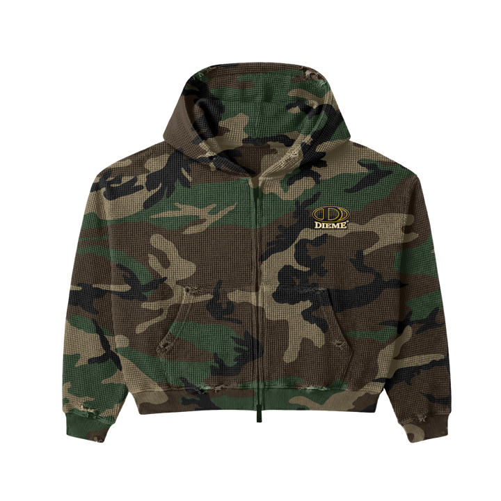 CAMO WAFFLE ZIP UP