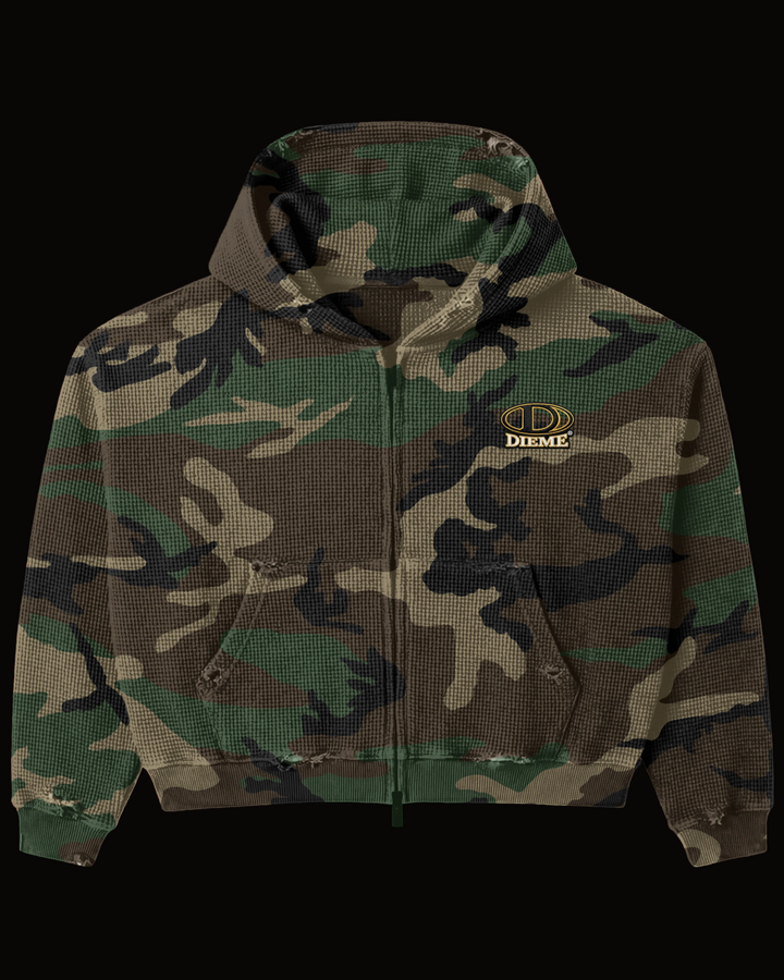 CAMO WAFFLE ZIP UP
